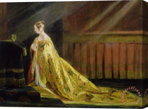 Charles Robert Leslie Queen Victoria in Her Coronation Robe Stretched Canvas Painting / Canvas Art