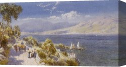 Bellano on Lake Como Canvas Prints - Lake Como with Bellagio in The Distance by Charles Rowbotham