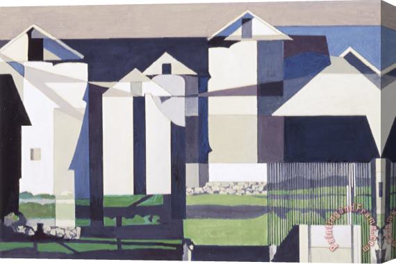 Charles Sheeler On a Connecticut Theme #2 (bucolic Landscape #2) Stretched Canvas Print / Canvas Art
