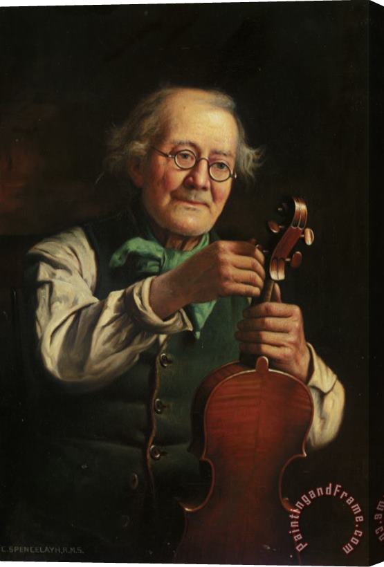 Charles Spencelayh A Broken String Stretched Canvas Painting / Canvas Art