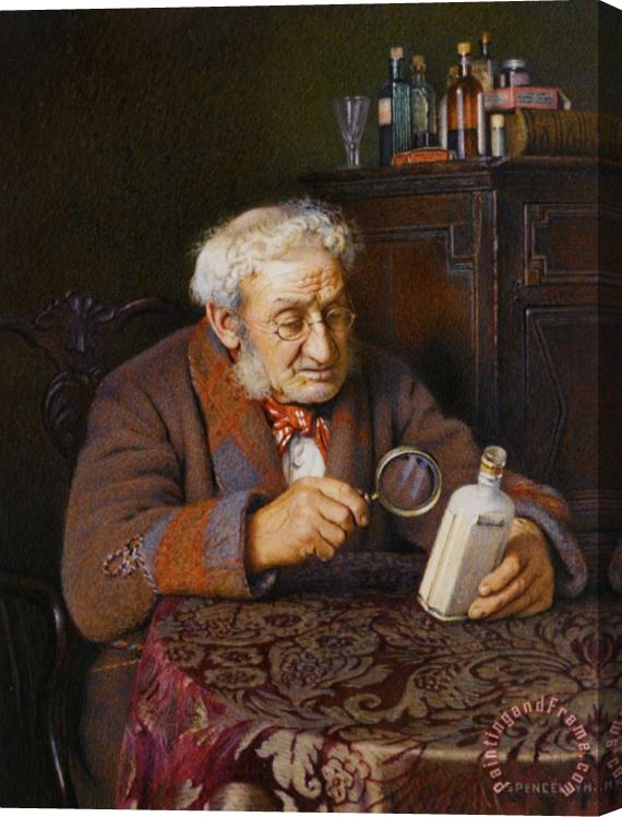 Charles Spencelayh A Touch of Rheumatism Stretched Canvas Print / Canvas Art