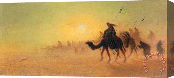 Charles Theodore Frere Crossing The Desert Stretched Canvas Print / Canvas Art