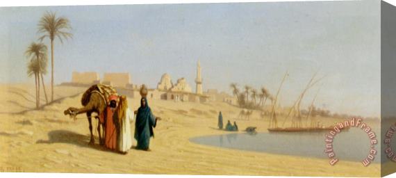 Charles Theodore Frere The Banks of The Nile Stretched Canvas Painting / Canvas Art