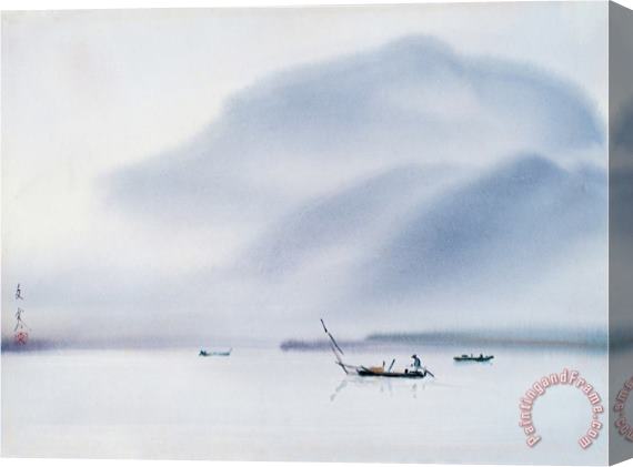 Chi Wen Morning Mist Stretched Canvas Painting / Canvas Art