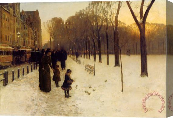 Childe Hassam Boston Common at Twilight Stretched Canvas Print / Canvas Art