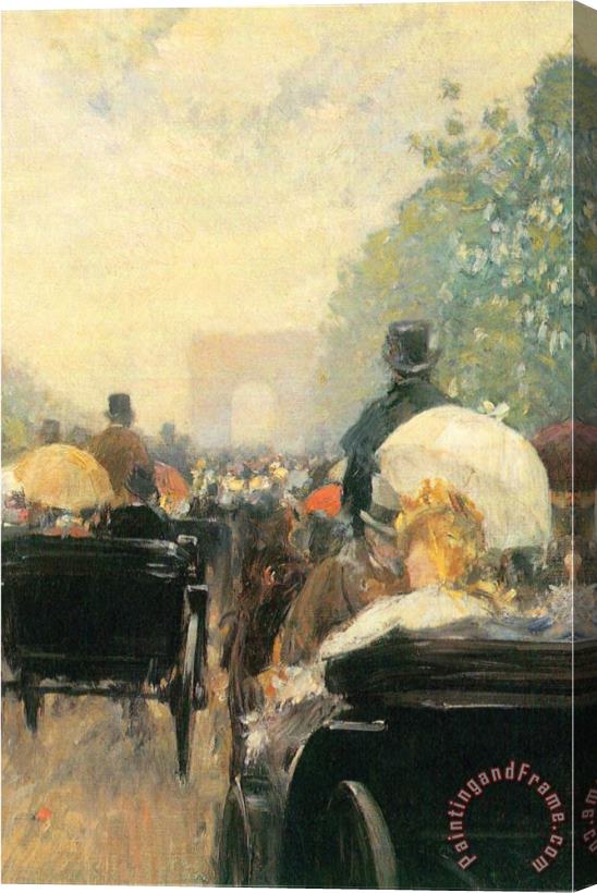 Childe Hassam Carriage Parade Stretched Canvas Print / Canvas Art