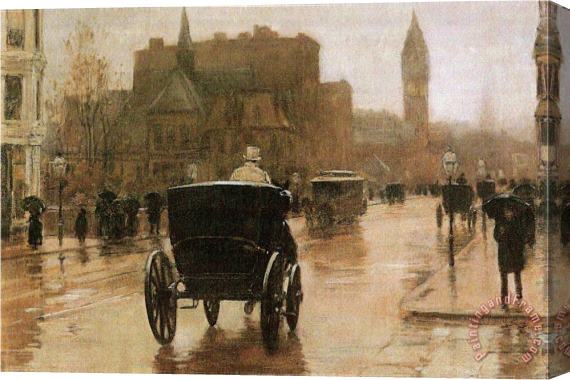 Childe Hassam Columbus Avenue Stretched Canvas Painting / Canvas Art