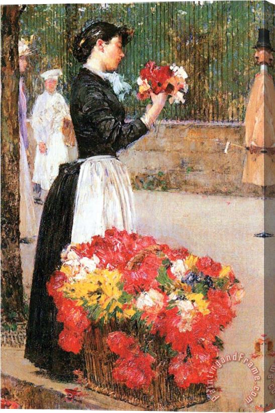 Childe Hassam Flower Girl Stretched Canvas Print / Canvas Art