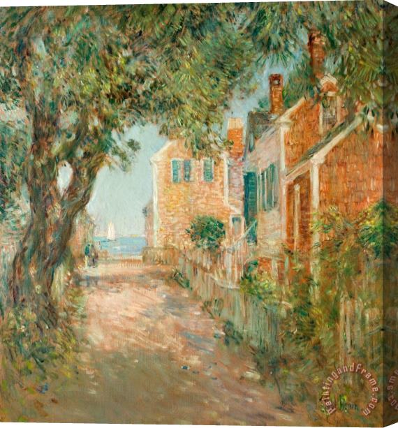Childe Hassam Street In Provincetown Stretched Canvas Print / Canvas Art