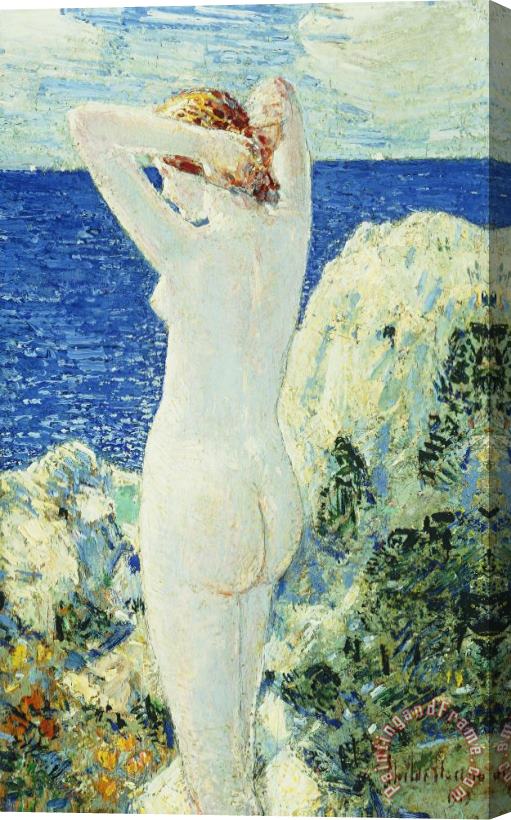 Childe Hassam The Bather Stretched Canvas Print / Canvas Art