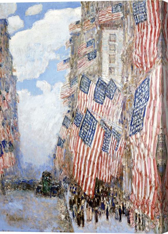 Childe Hassam The Fourth of July 1916 Stretched Canvas Painting / Canvas Art