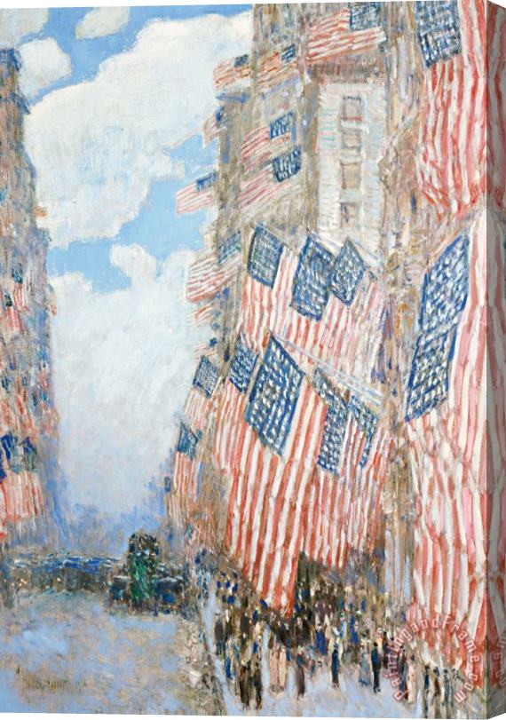 Childe Hassam The Fourth of July Stretched Canvas Painting / Canvas Art