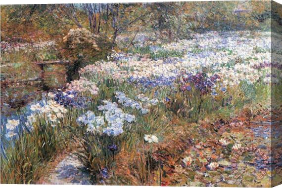 Childe Hassam Water Garden Stretched Canvas Painting / Canvas Art
