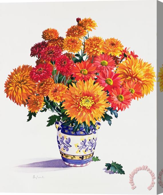 Christopher Ryland October Chrysanthemums Stretched Canvas Print / Canvas Art