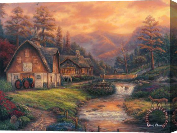Chuck Pinson Steps Off The Appalachian Trail Stretched Canvas Print / Canvas Art