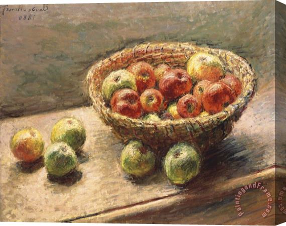 Claude Monet A Bowl of Apples Stretched Canvas Print / Canvas Art