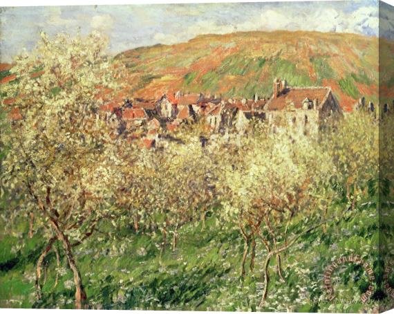 Claude Monet Apple Trees in Blossom Stretched Canvas Painting / Canvas Art