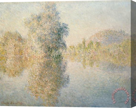Claude Monet Early Morning on the Seine at Giverny Stretched Canvas Painting / Canvas Art