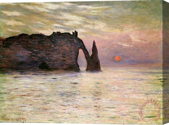 Claude Monet Falaise dEtretat Stretched Canvas Painting / Canvas Art