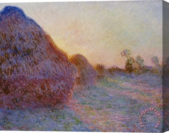 Claude Monet Haystacks Stretched Canvas Painting / Canvas Art