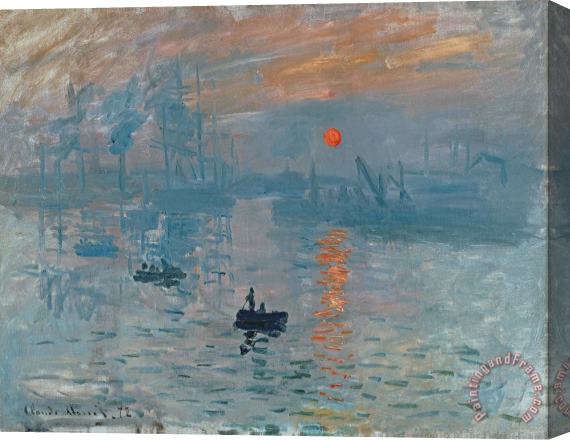 Claude Monet Impression Sunrise Stretched Canvas Painting / Canvas Art