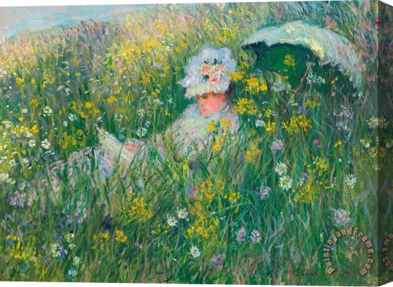Claude Monet In the Meadow Stretched Canvas Print / Canvas Art