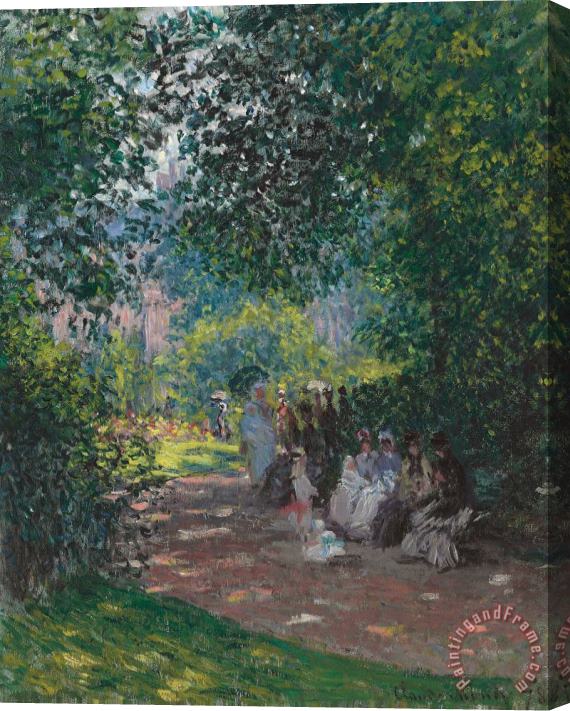 Claude Monet In The Park Monceau Stretched Canvas Print / Canvas Art