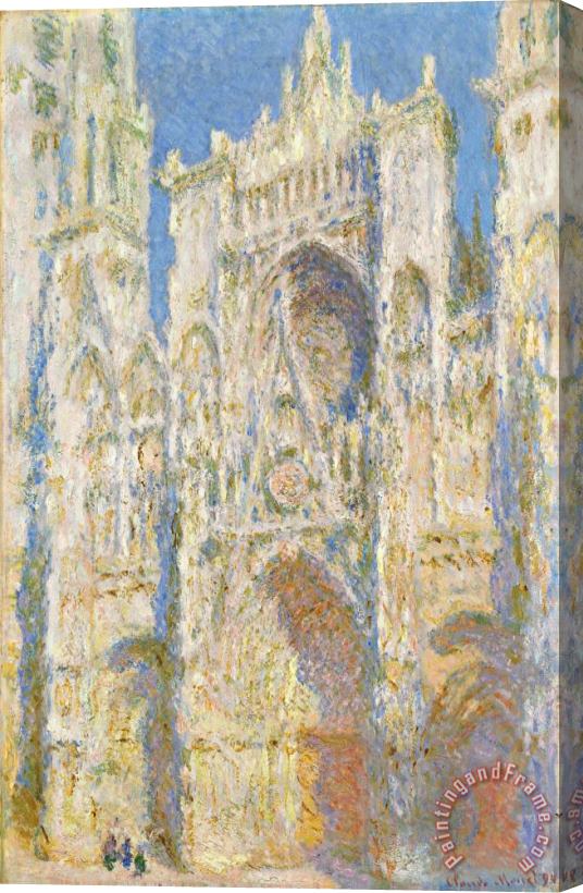 Claude Monet Rouen Cathedral West Facade Stretched Canvas Print / Canvas Art