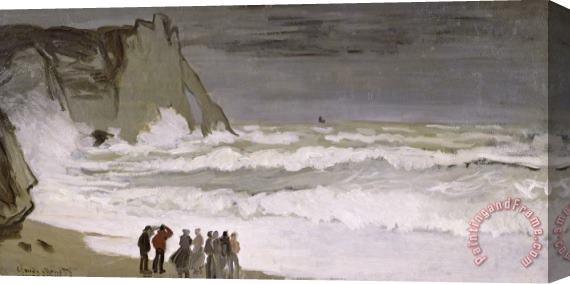 Claude Monet Rough Sea at Etretat Stretched Canvas Print / Canvas Art