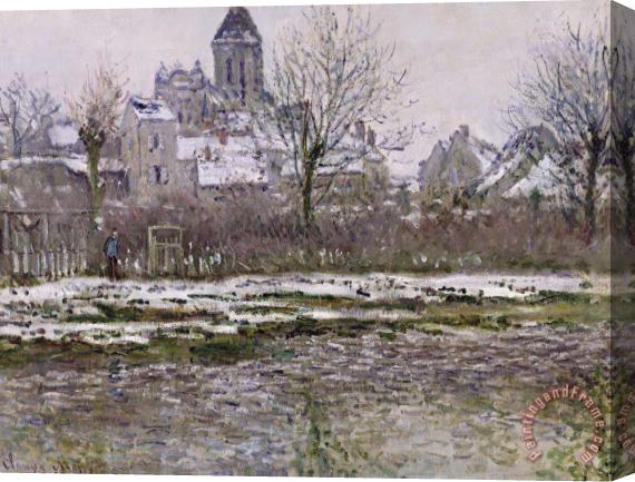 Claude Monet The Church at Vetheuil under Snow Stretched Canvas Painting / Canvas Art