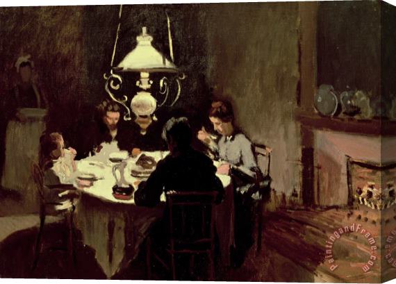 Claude Monet The Dinner Stretched Canvas Painting / Canvas Art