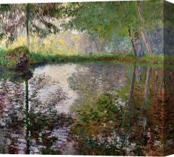 Bellano on Lake Como Canvas Prints - The Lake at Montgeron by Claude Monet