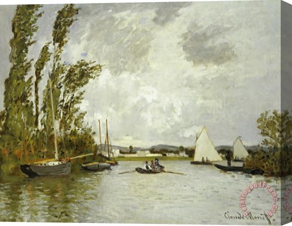 Claude Monet The Little Branch of the Seine at Argenteuil Stretched Canvas Painting / Canvas Art