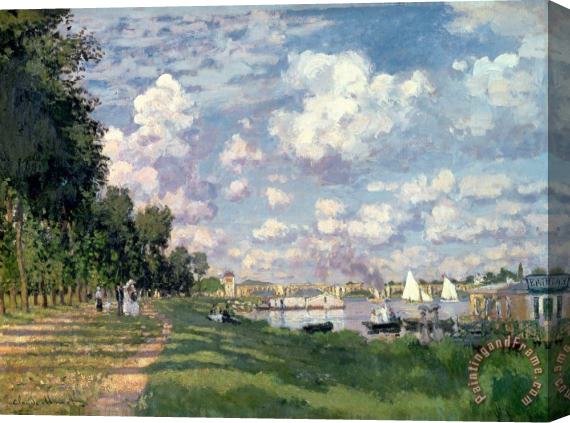 Claude Monet The Marina at Argenteuil Stretched Canvas Print / Canvas Art