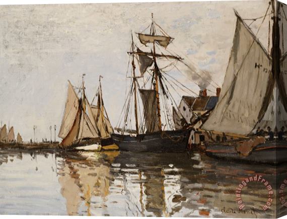 Claude Monet The Port of Honfleur Stretched Canvas Painting / Canvas Art