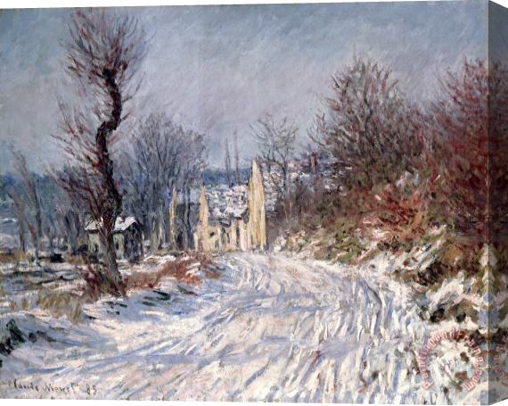 Claude Monet The Road to Giverny in Winter Stretched Canvas Print / Canvas Art