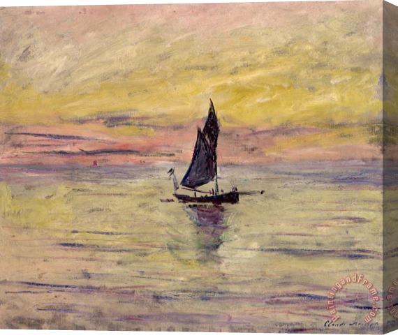 Claude Monet The Sailing Boat Evening Effect Stretched Canvas Painting / Canvas Art