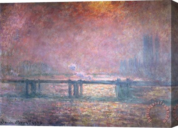 Claude Monet The Thames at Charing Cross Stretched Canvas Painting / Canvas Art