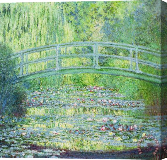 Claude Monet The Waterlily Pond with the Japanese Bridge Stretched Canvas Painting / Canvas Art