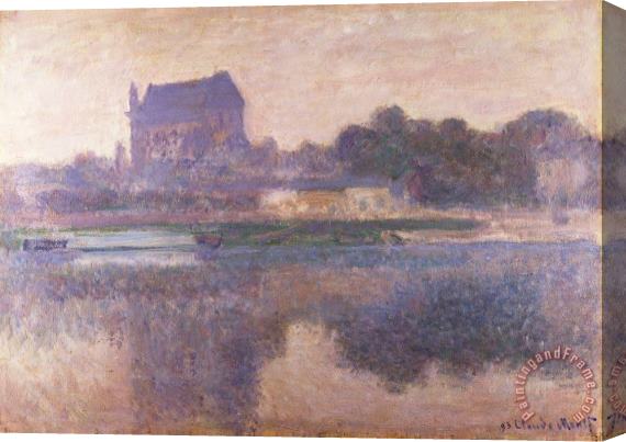 Claude Monet Vernon Church in Fog Stretched Canvas Painting / Canvas Art