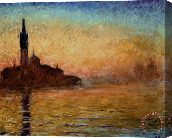 Claude Monet View of San Giorgio Maggiore Venice by Twilight Stretched Canvas Painting / Canvas Art