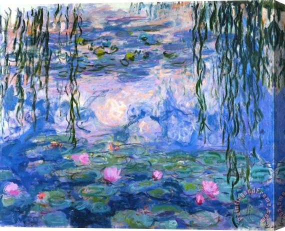 Claude Monet Waterlilies 1919 Stretched Canvas Painting / Canvas Art
