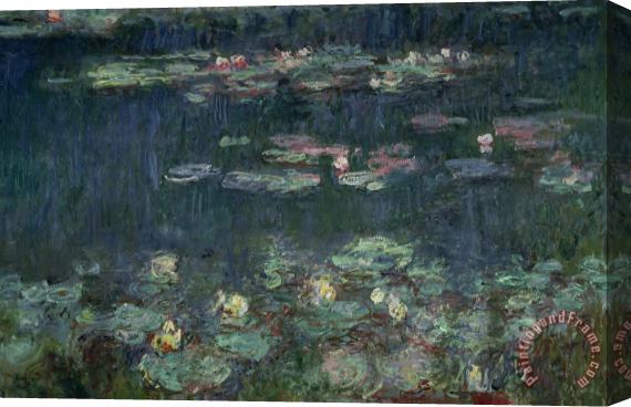 Claude Monet Waterlilies Green Reflections Stretched Canvas Print / Canvas Art
