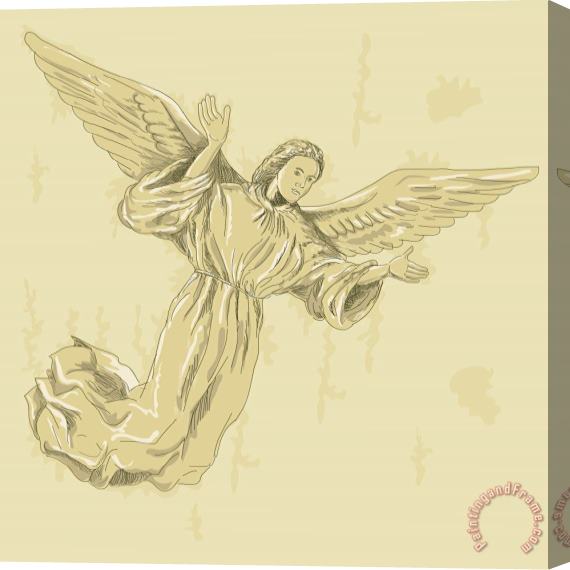 Collection 10 Angel with arms spread Stretched Canvas Print / Canvas Art