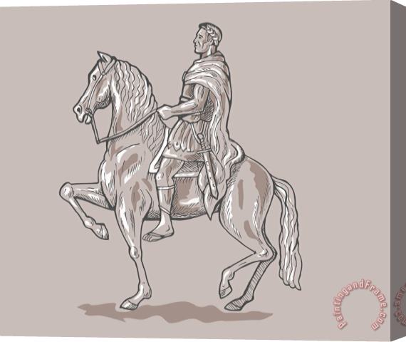 Collection 10 Roman emperor riding horse Stretched Canvas Painting / Canvas Art