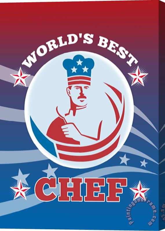 Collection 10 World's Best American Chef Greeting Card Poster Stretched Canvas Painting / Canvas Art