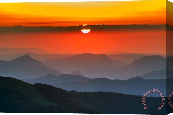 Collection 12 Sunset in Balkans Stretched Canvas Print / Canvas Art