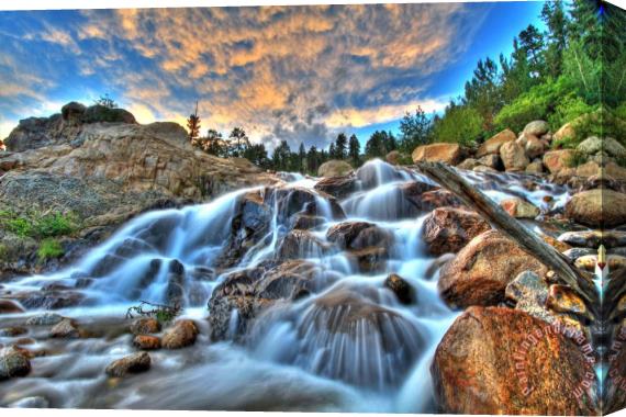 Collection 14 Sky Blue Falls Stretched Canvas Print / Canvas Art