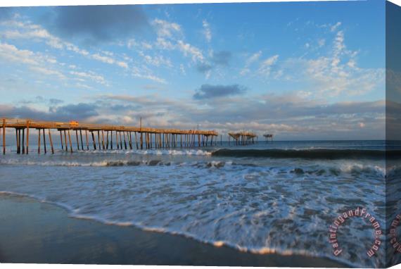 Collection 3 Cape Hatteras Fishing Pier Broken But Standing Stretched Canvas Painting / Canvas Art