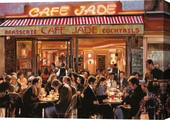 Collection 7 Cafe Jade Stretched Canvas Painting / Canvas Art